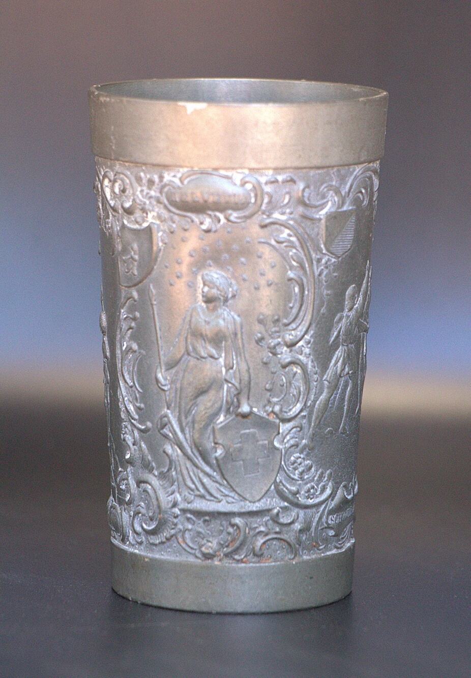 Antique W.B.M. Swiss History Cup – Wilhelm Tell, Rütli Oath, Lion of Lucerne